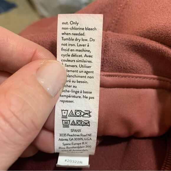 Spanx Rich Rose Pink Faux Suede Leggings size medium - Picture 8 of 8